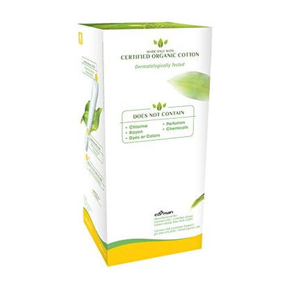 ORGANYC Hypoallergenic 100% Organic Cotton Internal Tampons with Applicator, REGULAR, 16-count OrganycBuy Supplements Australia