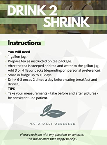 Naturally Obsessed 4 Week DRINK2SHRINK Detox Tea Formula Flat Belly System Detox Kit Naturally ObsessedBuy Supplements Australia