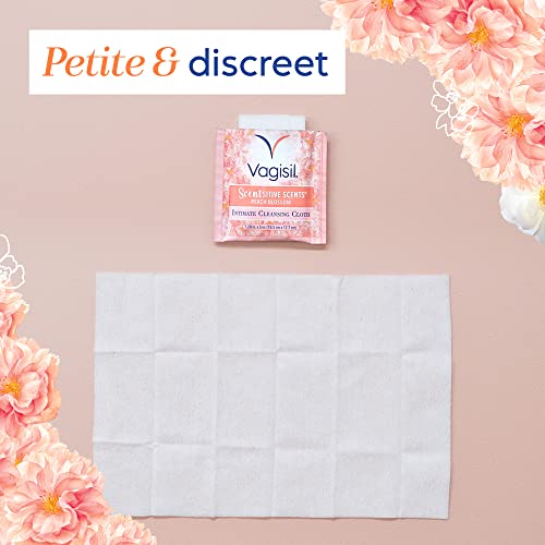 Vagisil Scentsitive Scents On-The-Go Feminine Cleansing Wipes, pH Balanced, Peach Blossom VagisilBuy Supplements Australia