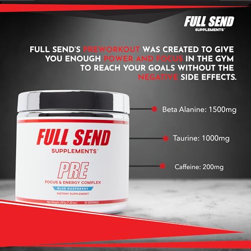 FULL SEND Pre Workout Powder with Beta Alanine, Preworkout Energy Supplement FULL SENDBuy Supplements Australia