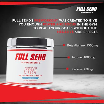 FULL SEND Pre Workout Powder with Beta Alanine, Preworkout Energy Supplement FULL SENDBuy Supplements Australia