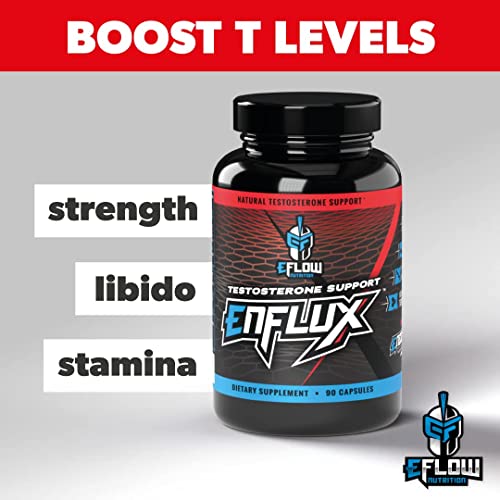 eFlow Nutrition Enflux Natural T Support with KSM-66 Ashwagandha - Supplement eFlow NutritionBuy Supplements Australia