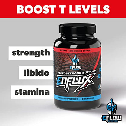 eFlow Nutrition Enflux Natural T Support with KSM-66 Ashwagandha - Supplement eFlow NutritionBuy Supplements Australia