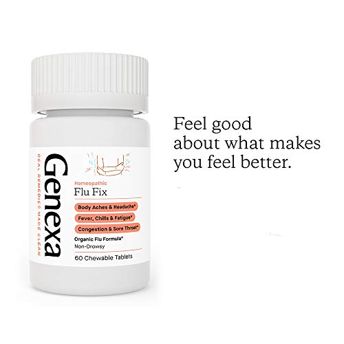 Genexa Flu Fix - 60 Tablets - Multi-Symptom Flu Remedy - Organic, Gluten Free & Non-GMO - Homeopathic GenexaBuy Supplements Australia