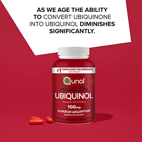 Qunol Ubiquinol CoQ10 100mg Softgels, Mega Ubiquinol 100mg - Superior Absorption QunolBuy Supplements Australia