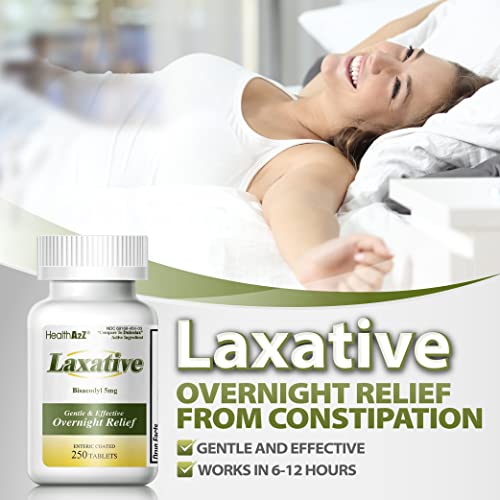 HealthA2Z Laxative Bisacodyl 5mg | 250 Counts | Gentle and Fast Overnight Relief HealthA2ZBuy Supplements Australia