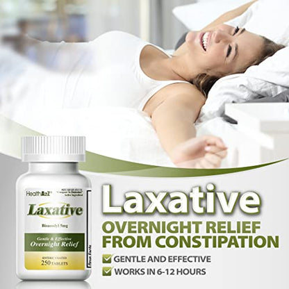 HealthA2Z Laxative Bisacodyl 5mg | 250 Counts | Gentle and Fast Overnight Relief HealthA2ZBuy Supplements Australia
