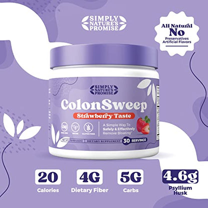 Simply Nature's Promise - ColonSweep Psyllium Husk Powder Colon Cleanser, 8 oz. COLON SWEEPBuy Supplements Australia