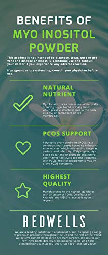 Myo Inositol Powder REDWELLS PCOS & Fertility GMO Free Vegan - 1kg Pack REDWELLSBuy Supplements Australia