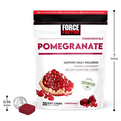 Force Factor Pomegranate Soft Chews for Healthy Aging, Heart Health, Bone Health Force FactorBuy Supplements Australia