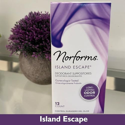 Norforms Feminine Deodorant Suppositories, Long Lasting Odor Control, Tropical Splash Scent NorformsBuy Supplements Australia