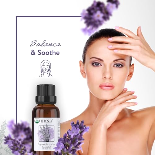 HBNO Organic Lavender Essential Oil - 1 oz (30ml) Value Size - USDA Certified Organic Lavender HBNOBuy Supplements Australia