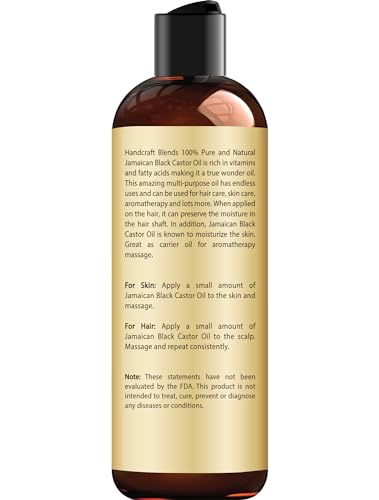 Handcraft Blends Jamaican Black Castor Oil for Hair Growth, Eyelashes and Eyebrows - 100% Pure Handcraft BlendsBuy Supplements Australia