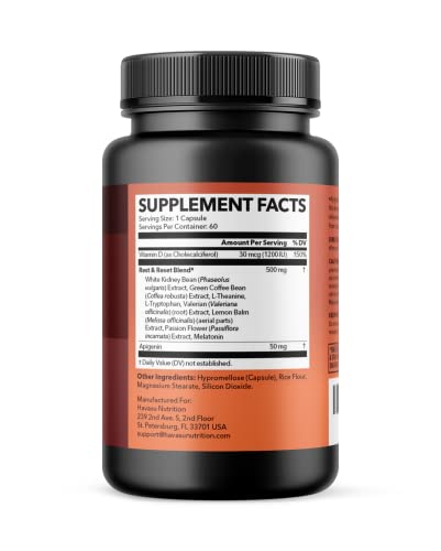HAVASU NUTRITION Night Time Fat Burner Pills with Apigenin | 50mg | 60 Count HAVASU NUTRITIONBuy Supplements Australia