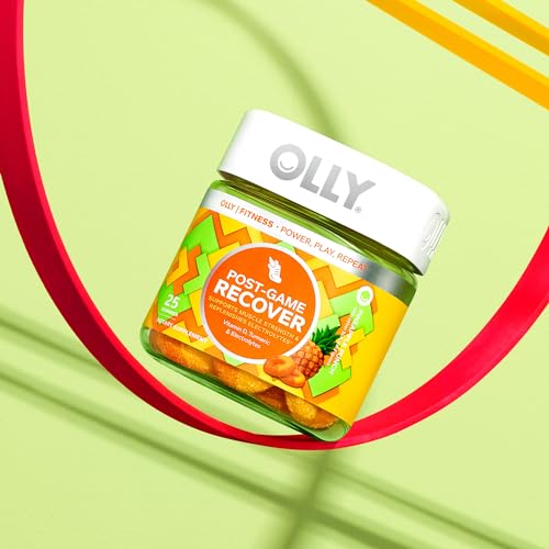 OLLY Post-Game Recover Workout Gummy Rings, Vitamin D, Turmeric, Electrolytes, Pineapple OLLYBuy Supplements Australia
