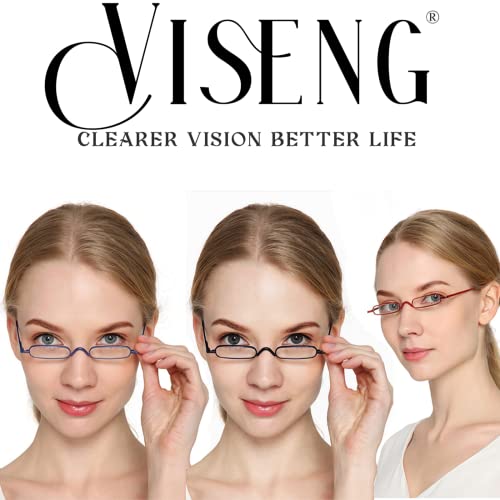 Viseng 2 Pairs Slim Pocket-Sized Metal Reading Glasses: Your Stylish Travel Companion VisengBuy Supplements Australia