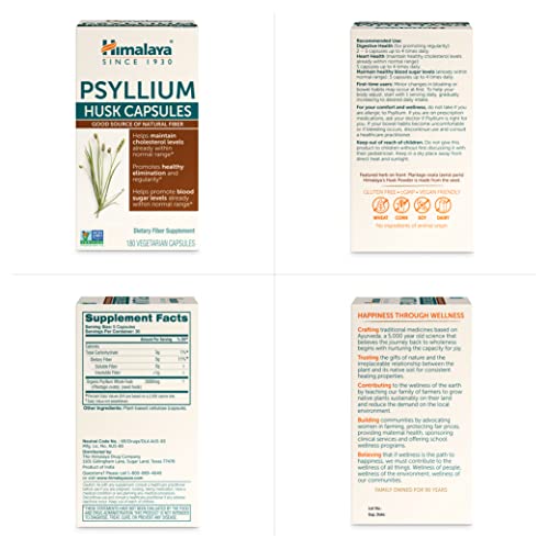 Himalaya Psyllium Husk Capsules, Natural Daily Fiber Supplement, Regularity, Constipation HimalayaBuy Supplements Australia