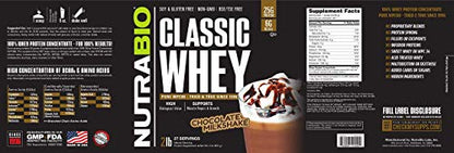 NutraBio Classic Whey Protein Powder- 25G of Protein Per Scoop - No Fillers, Artificial NutraBioBuy Supplements Australia