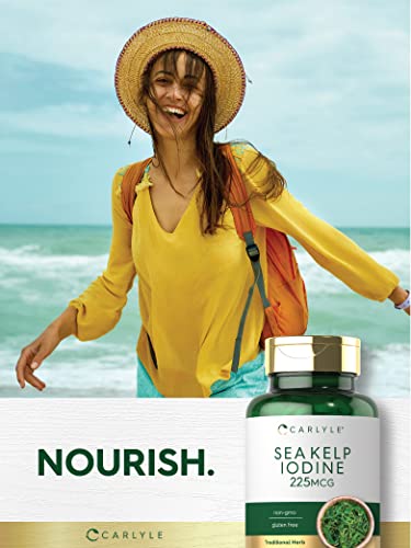 Sea Kelp Iodine Supplement | 225mcg | 300 Tablets | Non-GMO, Gluten Free | Traditional CarlyleBuy Supplements Australia