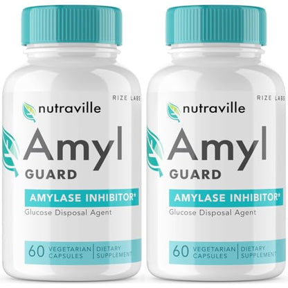 rize labs (2 Pack Nutraville Amyl Guard Dietary Supplement, Nutraville Amyl Guard Weight 