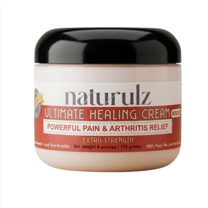 Naturulz Ultimate Healing (Medicated) Cream OTC 4 Ounce - Pain & Arthritis Topical for Sore Lower Back, Neck, Shoulders, and Muscles. All-Natural Formula with Medication Strength Capsaicin. NaturulzBuy Supplements Australia