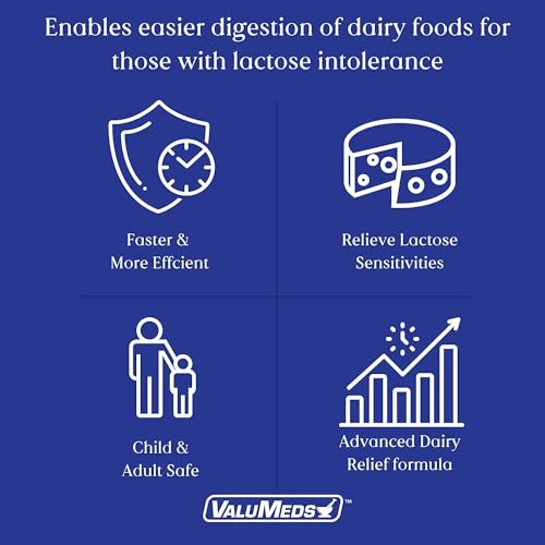 ValuMeds Fast Acting Dairy Relief Lactose Enzymes, 120 Softgels, Help Prevent Gas ValuMedsBuy Supplements Australia