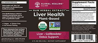 Global Healing Liver Health - Natural Vegan Liquid Drops Supplement Supports Liver Global Healing CenterBuy Supplements Australia