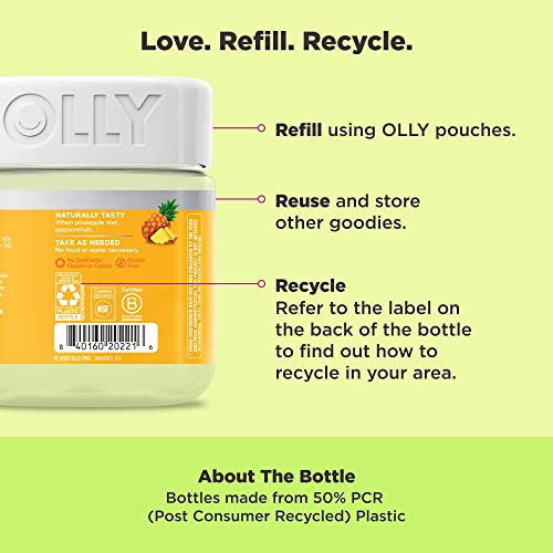 OLLY Post-Game Recover Workout Gummy Rings, Vitamin D, Turmeric, Electrolytes, Pineapple OLLYBuy Supplements Australia
