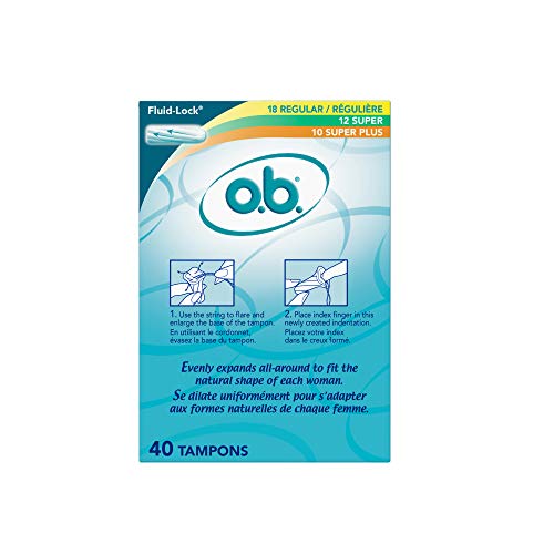 o.b. Tampons Multipack | Non-Applicator Tampon, Unscented | Regular/Super/Super Plus Tampons, 40ct o.b.Buy Supplements Australia