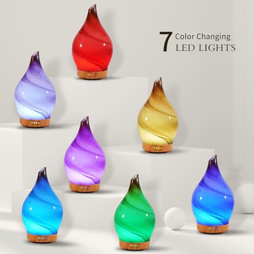 Porseme 100ml Glass Essential Oil Diffuser Aromatherapy Ultrasonic Cool Mist Humidifier 4 Running Hours PorsemeBuy Supplements Australia
