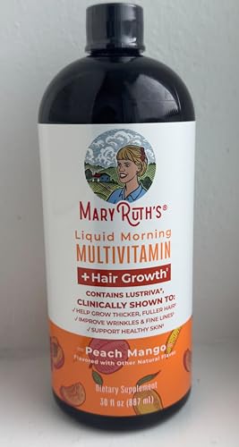 MaryRuth's Liquid Multivitamin+Hair Growth | Clinically Tested for Thicker Hair & Facial Wrinkles in Women | Biotin 10000mcg | Lustriva Hair Growth Supplement | MaryRuth OrganicsBuy Supplements Australia