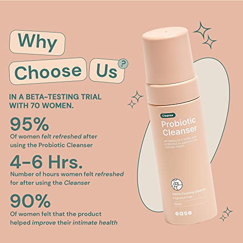 Ease - Probiotic Cleanser, Intimate Foaming Feminine Wash, Gentle Feminine Care Formula EaseBuy Supplements Australia
