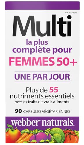 Webber Naturals Women's 50+ Most Complete Multi, 90 Vegetarian Capsules Webber NaturalsBuy Supplements Australia