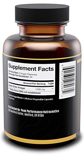 Peak Performance Nutraceutics Apple Cider Vinegar Capsules, Made from 100% Natural Peak Performance NutraceuticsBuy Supplements Australia