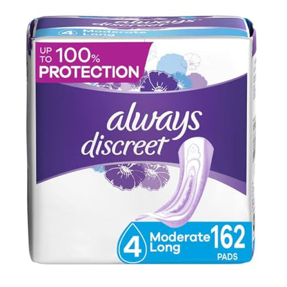 Always Discreet Adult Moderate Long Incontinence Pads, Up to 100% Leak Always DiscreetBuy Supplements Australia