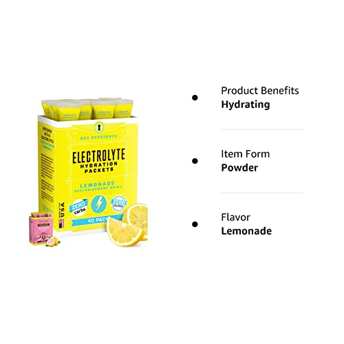 KEY NUTRIENTS Multivitamin Electrolytes Powder Packets - Refreshing Lemonade 40 Pack Hydration Packets - Travel Hydration Powder - No Sugar, No Calories, Gluten Free - Made in USA KEY NUTRIENTSBuy Supplements Australia
