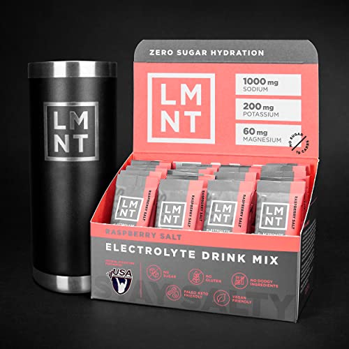 LMNT Zero-Sugar Electrolytes - Raspberry Salt - Hydration Powder Packets | No Dodgy Drink LMNTBuy Supplements Australia