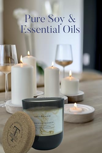 Sandalwood Bourbon Non-Toxic Candles | Natural Candles for Men |Aromatherapy Candle Relaxing Terreux Mind & BodyBuy Supplements Australia