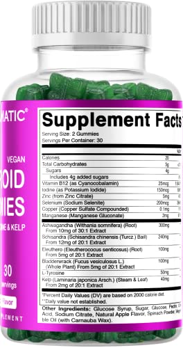 Vitamatic 2 Pack Vegan Thyroid Support Gummies with Iodine & Kelp - 60 Count VitamaticBuy Supplements Australia