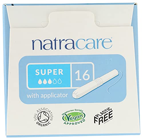 Natracare Organic Cotton Super Tampons with Cardboard Applicator, Plastic Free, Chlorine Free NATRACAREBuy Supplements Australia