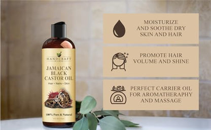 Handcraft Blends Jamaican Black Castor Oil for Hair Growth, Eyelashes and Eyebrows - 100% Pure Handcraft BlendsBuy Supplements Australia