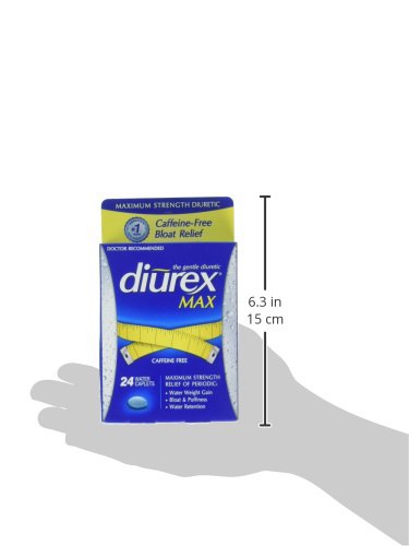 Diurex Max Water Pills - Maximum Strength Caffeine Free Diuretic - Relieve Water Bloat - 24 Count DiurexBuy Supplements Australia