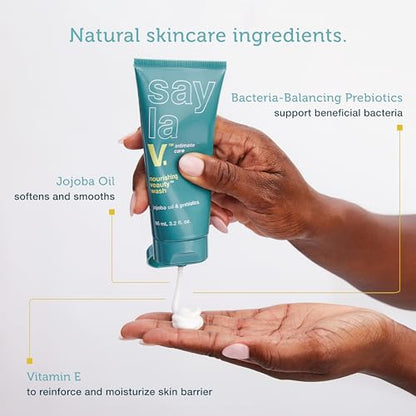 SAY LA V. Nourishing Veauty Feminine Wash, Intimate Vulva Hygiene with Prebiotics, Jojoba, Vitamin E SAY LA VBuy Supplements Australia