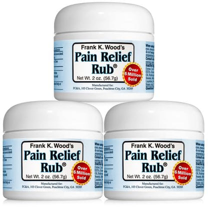 FRANK K. WOOD'S PAIN RELIEF RUB-2 oz (3 Jars) FRANK K. WOOD'S PAIN RELIEF RUBBuy Supplements Australia