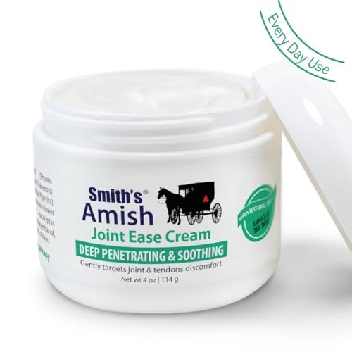 Smith Amish JointEase Soothing Cream 3 Pack (Three 4 oz Jars) with Arnica, Tea Tree, Eucalyptus, Peppermint and Rosemary Smith AmishBuy Supplements Australia