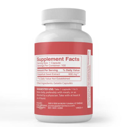 Pure Original Ingredients Grapefruit Seed Extract (100 Capsules) Always Pure, No Additives Pure Organic IngredientsBuy Supplements Australia