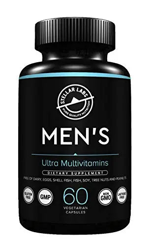 Stellar Labs Men's Low FODMAP Vegan Daily Multivitamin, No Iron | Easy On Sensitive Stomachs, Easy to Swallow Vitamins | Stellar LabsBuy Supplements Australia