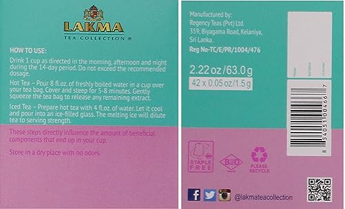 Lakma 14 Day Cleanse Kit Green Tea - 42 Tea Bags HYLEYSBuy Supplements Australia