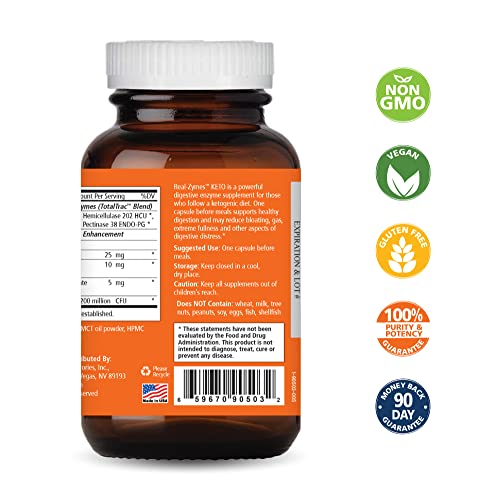 Real-Zymes™ KETO Digestive Enzymes Supplement with Probiotics for Better Digestion PURE ESSENCE LABSBuy Supplements Australia