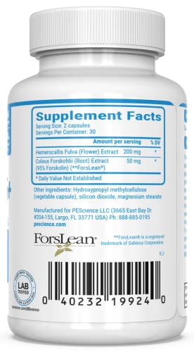 PEScience Forskolin Capsules, 95% Pure Forskolin Extract, Patented ForsLean, 60 Count PEScienceBuy Supplements Australia